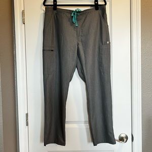 FIGS Yola Skinny Scrub Pants - Gray - L Petite